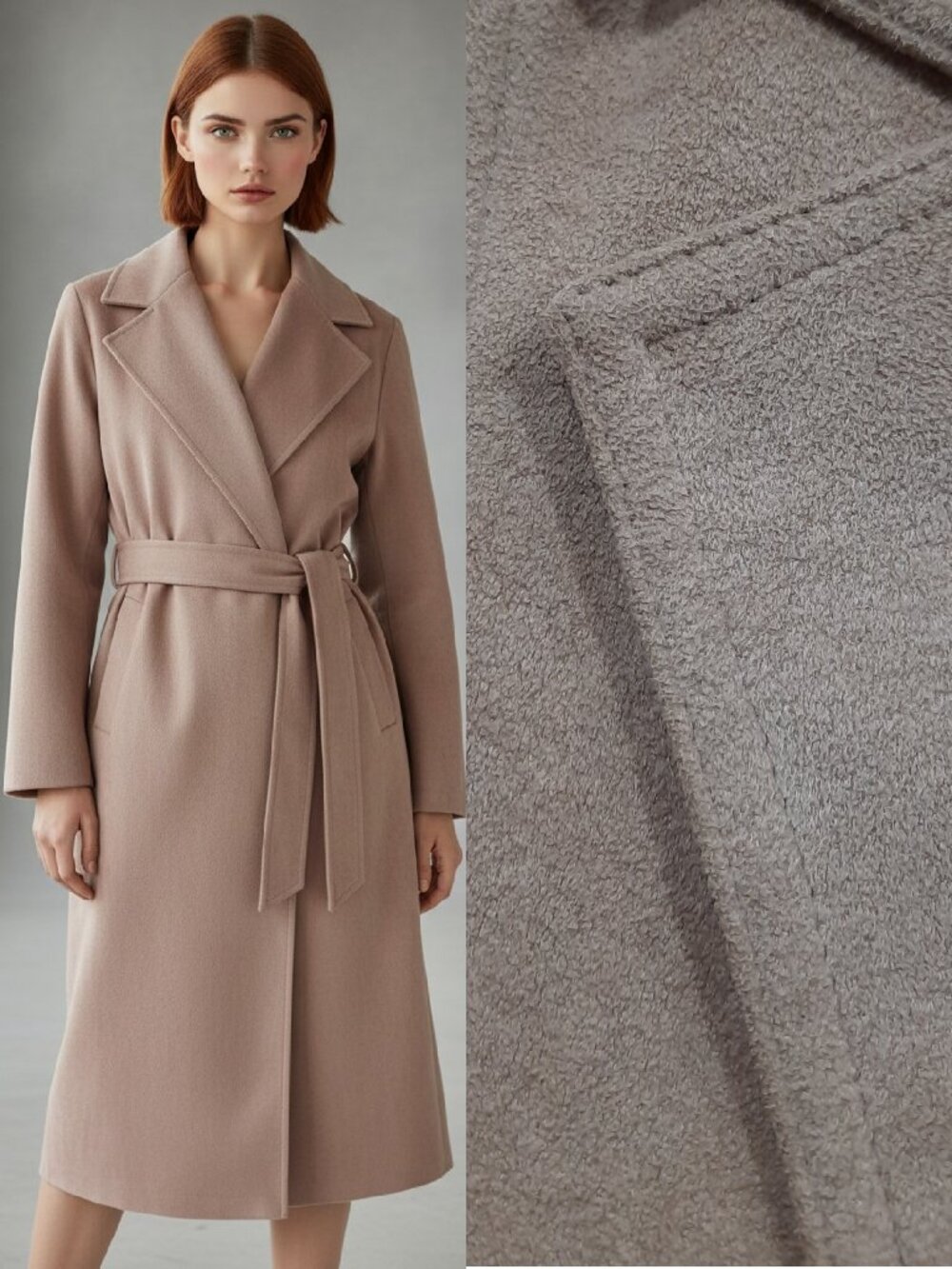 Vtg 70s vegan suede trench coat - Stanley Sherman brand